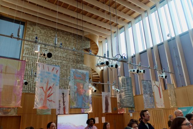 hangings exhibited in hall