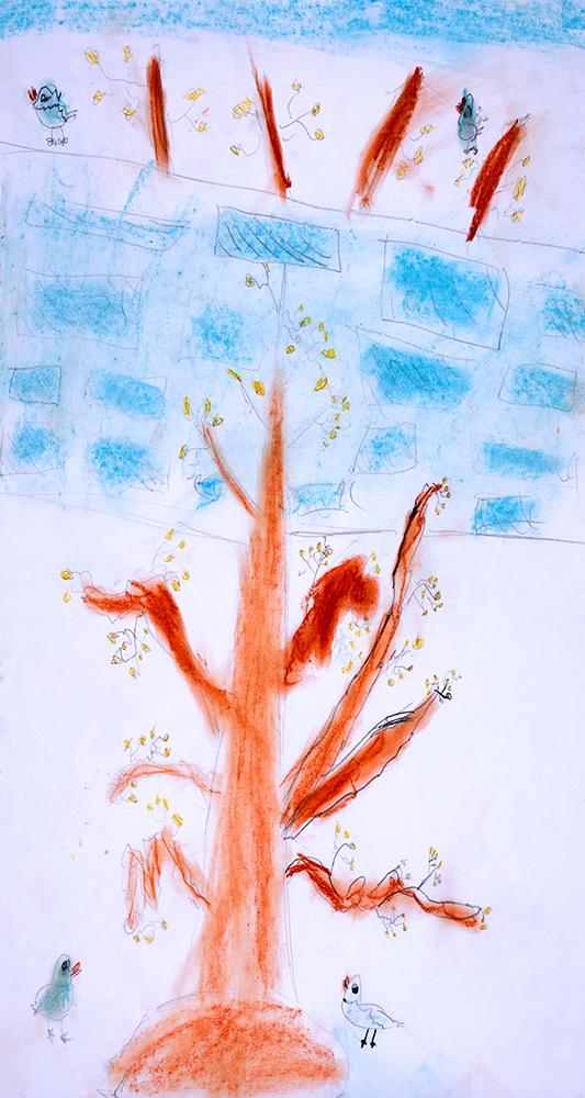 drawing of small tree